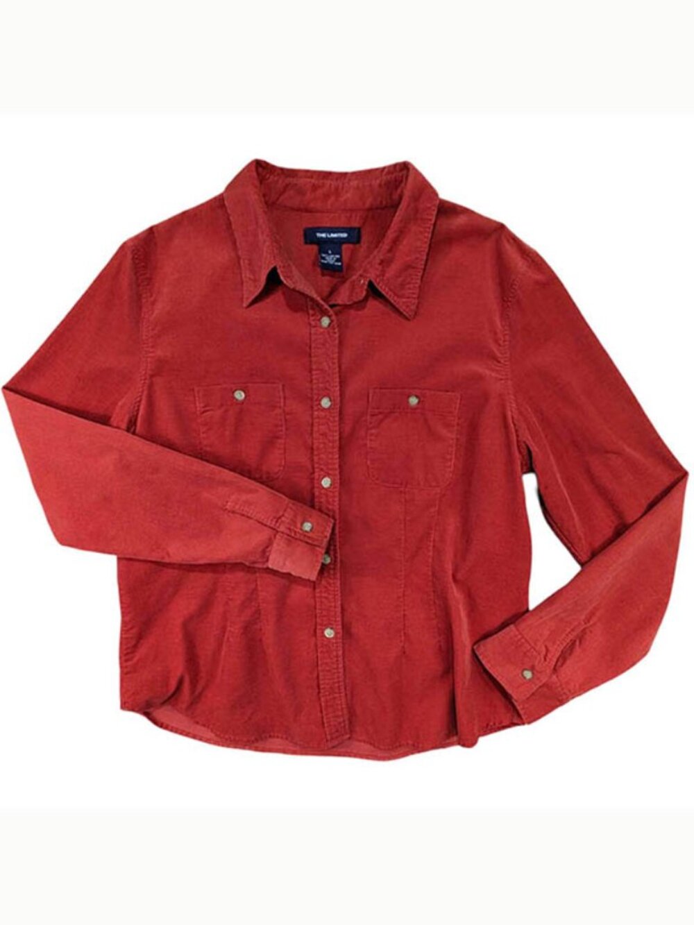 Limited Shacket Womens L Orange Corduroy 90's Y2K Cottagecore Cabincore Academia